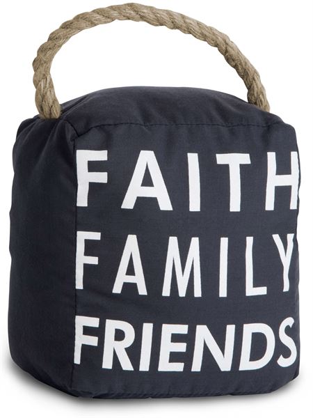 faith family friends door stop